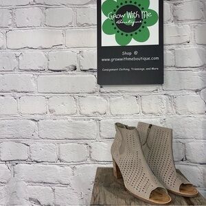 Toms peep toe booties size 12